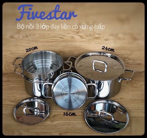 Bộ nồi inox Fivestar cao cấp FPB4005